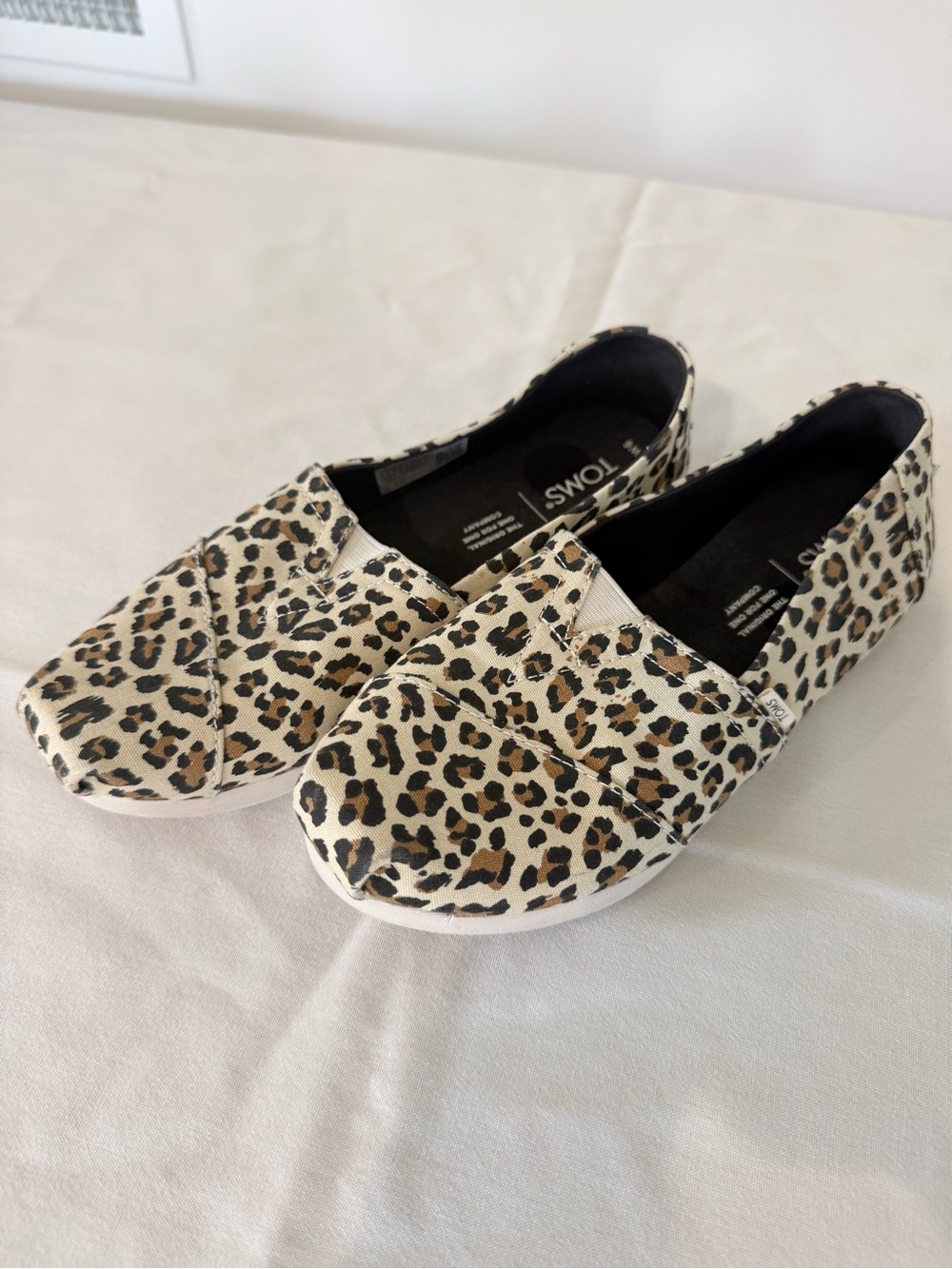 Toms Women's Leopard Print Slip-On Moccasins - Tan, Black, Cream